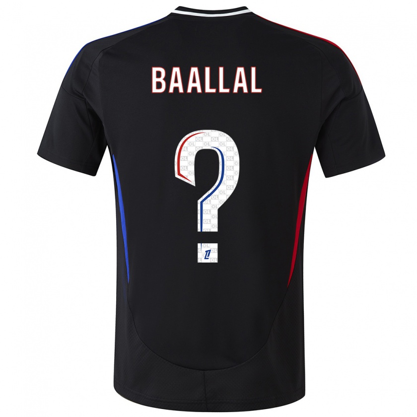 Kandiny Enfant Maillot Abdellah Baallal #0 Noir Tenues Extérieur 2024/25 T-Shirt