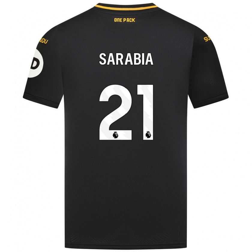 Kandiny Enfant Maillot Pablo Sarabia #21 Noir Tenues Extérieur 2024/25 T-Shirt