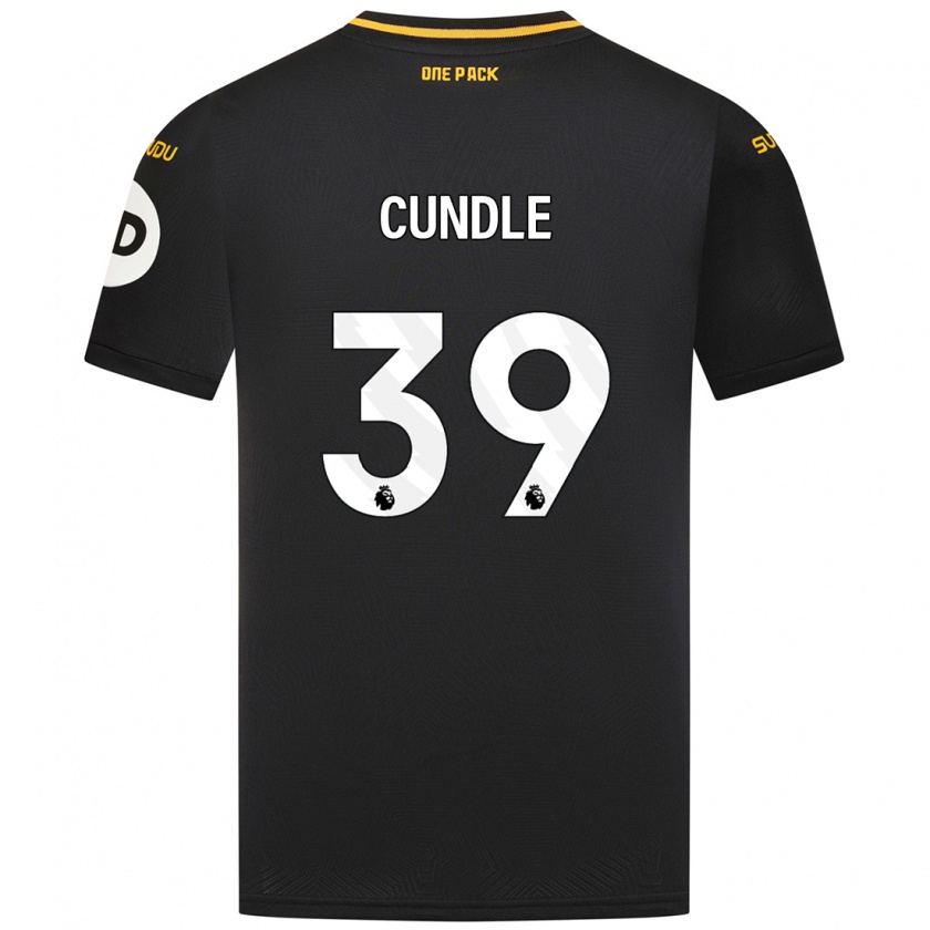 Kandiny Enfant Maillot Luke Cundle #39 Noir Tenues Extérieur 2024/25 T-Shirt