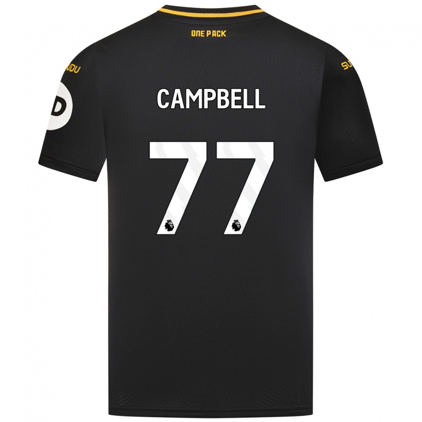 Kandiny Enfant Maillot Chem Campbell #77 Noir Tenues Extérieur 2024/25 T-Shirt