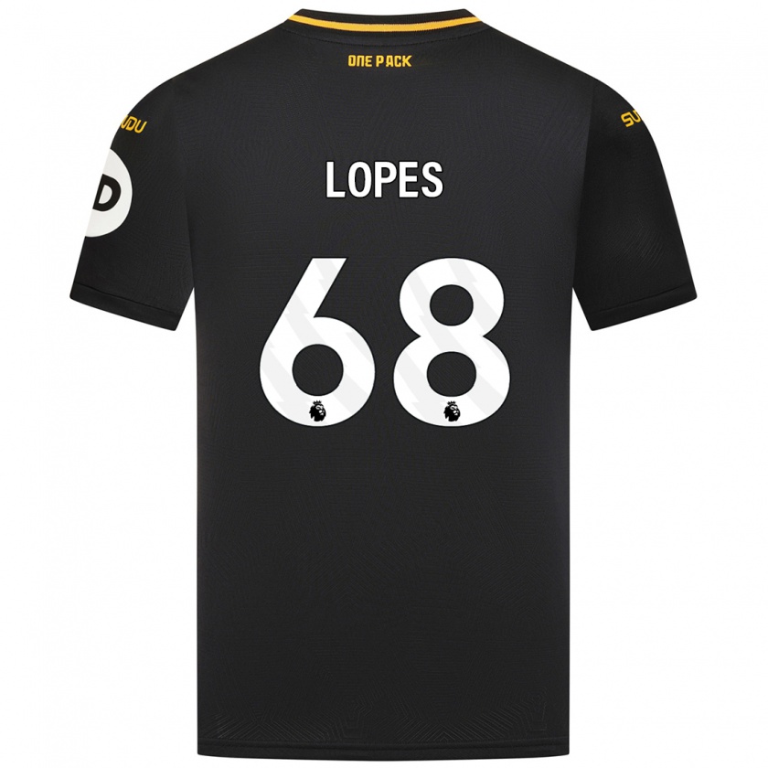 Kandiny Enfant Maillot Leo Lopes #68 Noir Tenues Extérieur 2024/25 T-Shirt