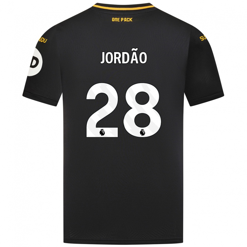 Kandiny Enfant Maillot Bruno Jordão #28 Noir Tenues Extérieur 2024/25 T-Shirt