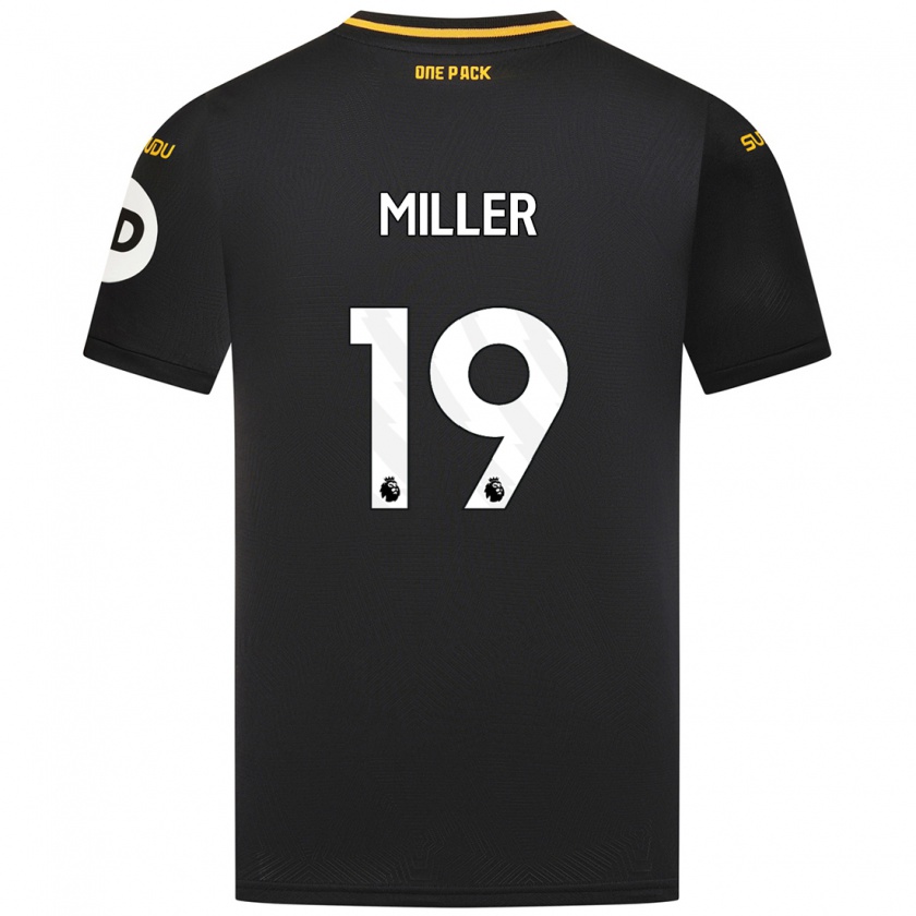 Kandiny Enfant Maillot Ali Miller #19 Noir Tenues Extérieur 2024/25 T-Shirt