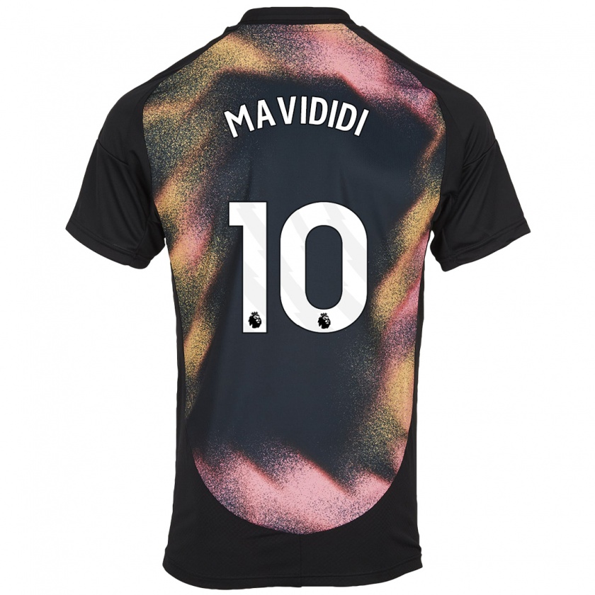 Kandiny Enfant Maillot Stephy Mavididi #10 Noir Blanc Tenues Extérieur 2024/25 T-Shirt