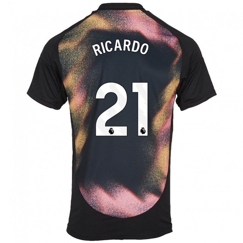 Kandiny Enfant Maillot Ricardo Pereira #21 Noir Blanc Tenues Extérieur 2024/25 T-Shirt