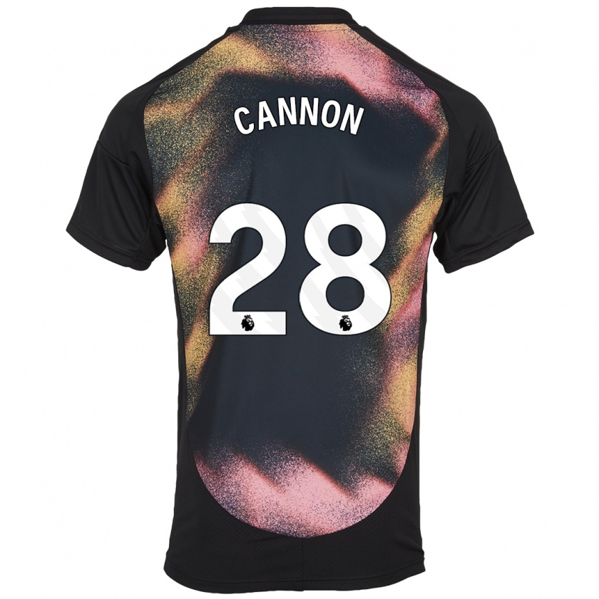 Kandiny Enfant Maillot Tom Cannon #28 Noir Blanc Tenues Extérieur 2024/25 T-Shirt