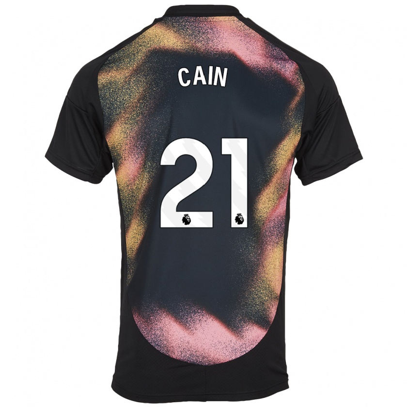 Kandiny Enfant Maillot Hannah Cain #21 Noir Blanc Tenues Extérieur 2024/25 T-Shirt