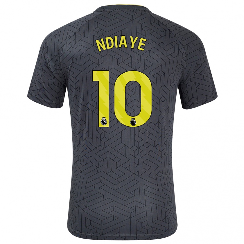 Kandiny Enfant Maillot Iliman Ndiaye #10 Noir Jaune Tenues Extérieur 2024/25 T-Shirt