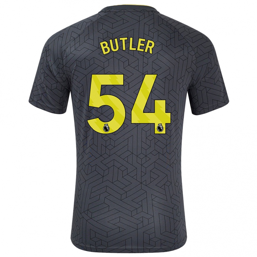 Kandiny Enfant Maillot Jack Butler #54 Noir Jaune Tenues Extérieur 2024/25 T-Shirt