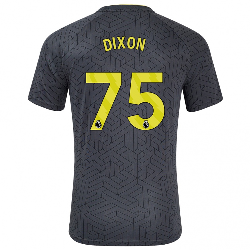 Kandiny Enfant Maillot Roman Dixon #75 Noir Jaune Tenues Extérieur 2024/25 T-Shirt