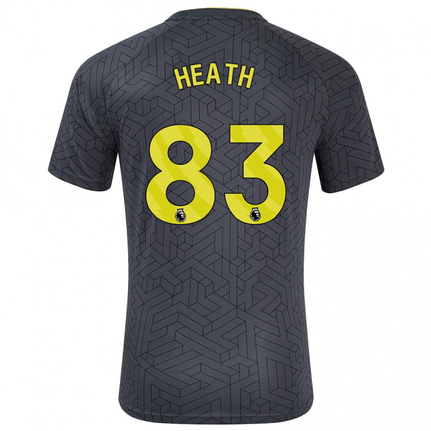 Kandiny Enfant Maillot Isaac Heath #83 Noir Jaune Tenues Extérieur 2024/25 T-Shirt