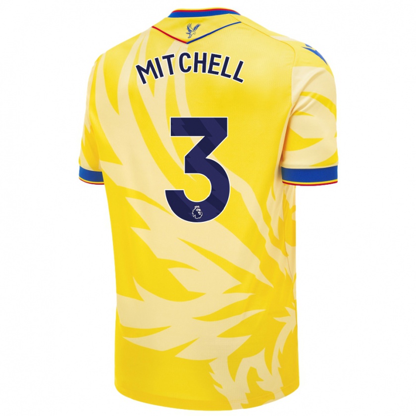 Kandiny Enfant Maillot Tyrick Mitchell #3 Jaune Tenues Extérieur 2024/25 T-Shirt