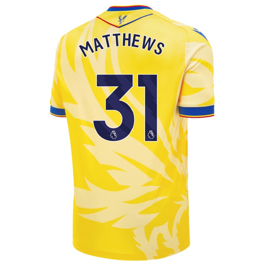 Kandiny Enfant Maillot Remi Matthews #31 Jaune Tenues Extérieur 2024/25 T-Shirt