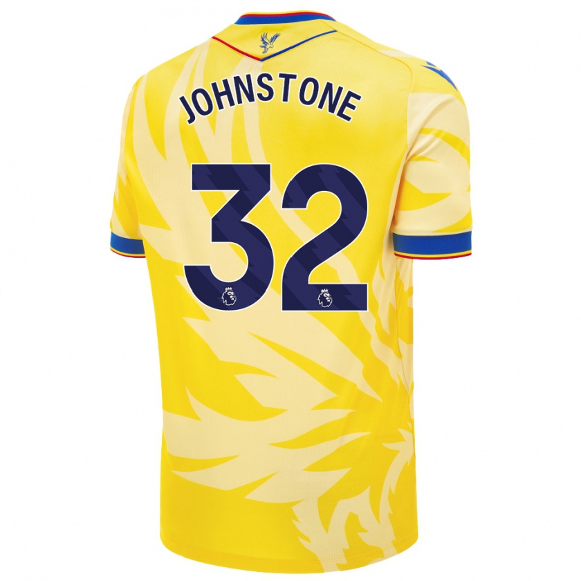 Kandiny Enfant Maillot Sam Johnstone #32 Jaune Tenues Extérieur 2024/25 T-Shirt