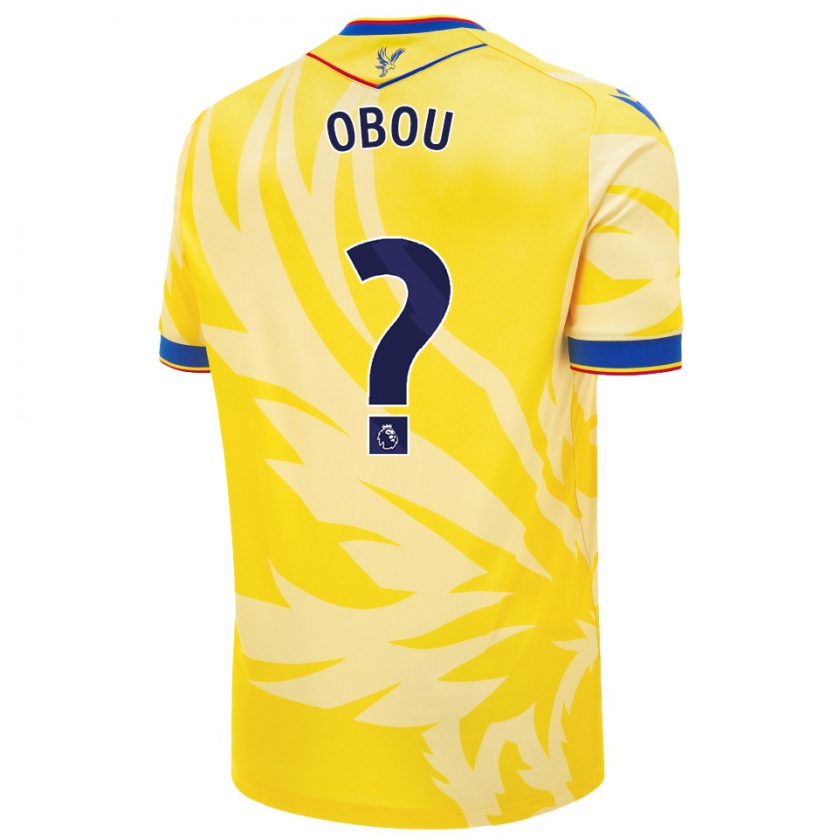 Kandiny Enfant Maillot David Obou #0 Jaune Tenues Extérieur 2024/25 T-Shirt