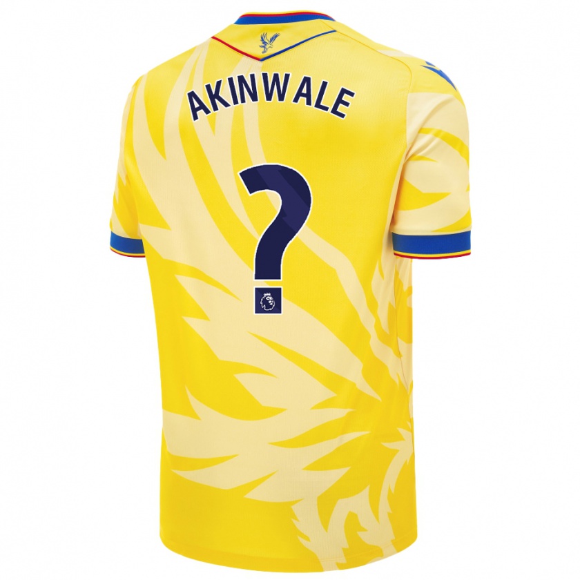 Kandiny Enfant Maillot Victor Akinwale #0 Jaune Tenues Extérieur 2024/25 T-Shirt