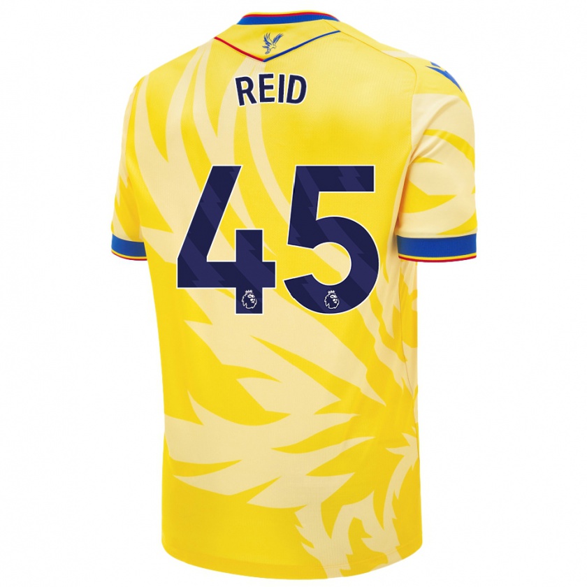 Kandiny Enfant Maillot Dylan Reid #45 Jaune Tenues Extérieur 2024/25 T-Shirt