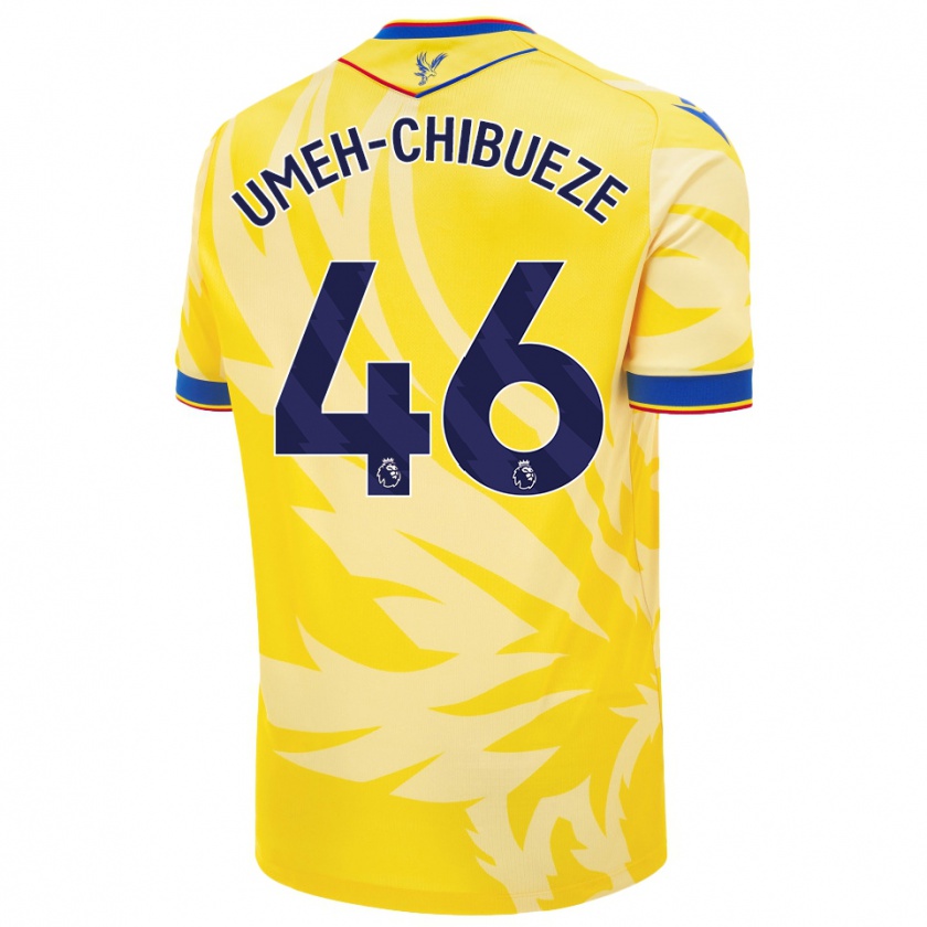 Kandiny Enfant Maillot Franco Umeh-Chibueze #46 Jaune Tenues Extérieur 2024/25 T-Shirt