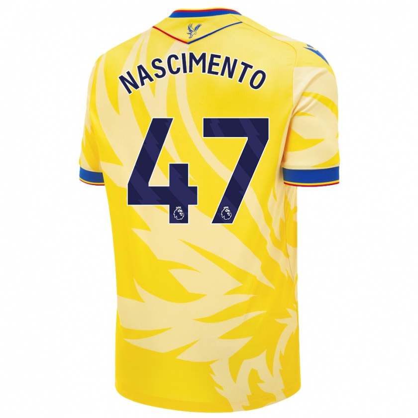 Kandiny Enfant Maillot Adler Nascimento #47 Jaune Tenues Extérieur 2024/25 T-Shirt