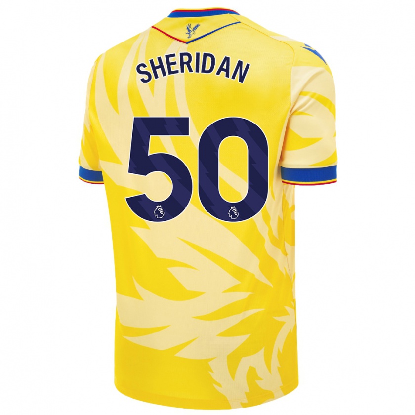 Kandiny Enfant Maillot Joe Sheridan #50 Jaune Tenues Extérieur 2024/25 T-Shirt