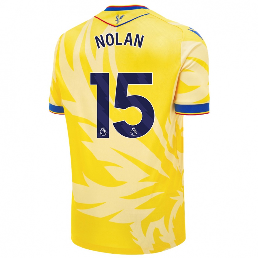 Kandiny Enfant Maillot Hayley Nolan #15 Jaune Tenues Extérieur 2024/25 T-Shirt