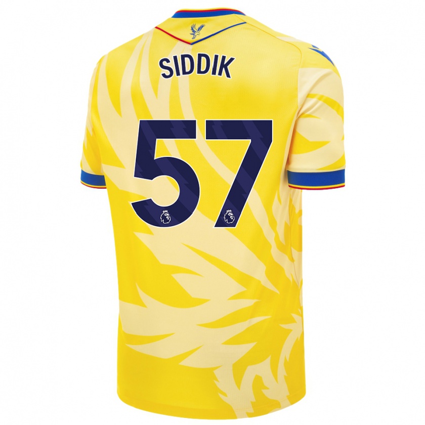 Kandiny Enfant Maillot Cardo Siddik #57 Jaune Tenues Extérieur 2024/25 T-Shirt