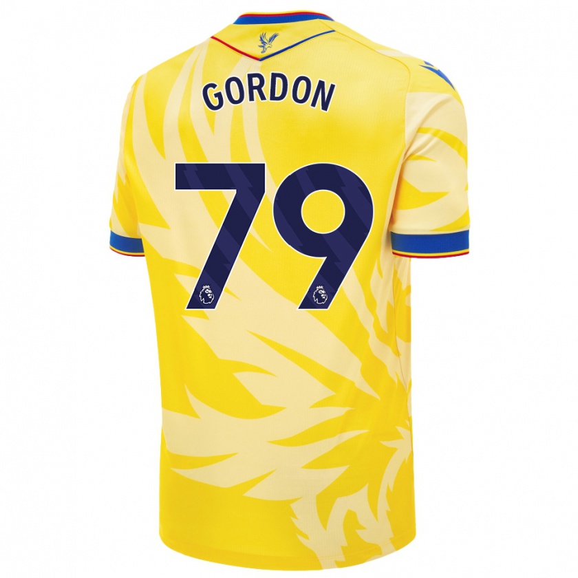 Kandiny Enfant Maillot John-Kymani Gordon #79 Jaune Tenues Extérieur 2024/25 T-Shirt