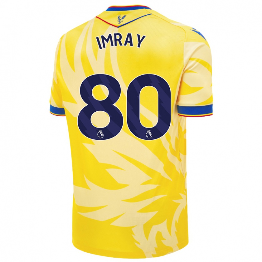 Kandiny Enfant Maillot Danny Imray #80 Jaune Tenues Extérieur 2024/25 T-Shirt