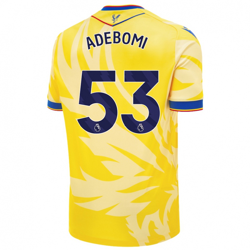 Kandiny Enfant Maillot Ademola Ola Adebomi #53 Jaune Tenues Extérieur 2024/25 T-Shirt