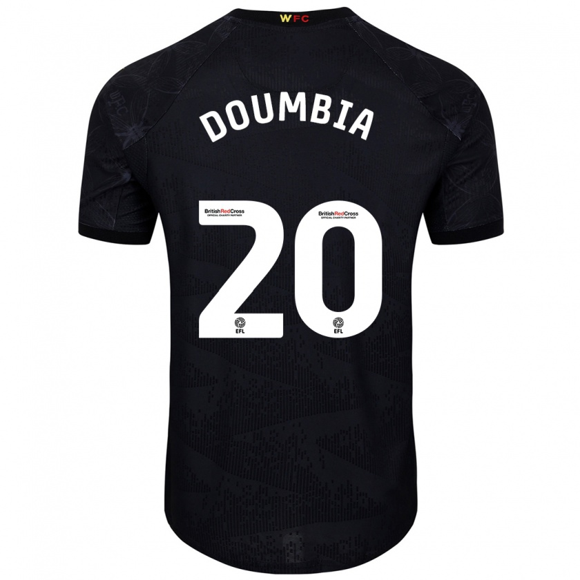 Kandiny Enfant Maillot Mamadou Doumbia #20 Noir Blanc Tenues Extérieur 2024/25 T-Shirt