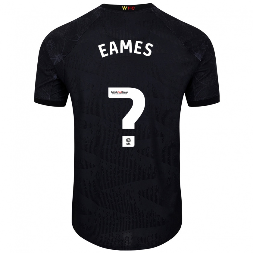 Kandiny Enfant Maillot Albert Eames #0 Noir Blanc Tenues Extérieur 2024/25 T-Shirt