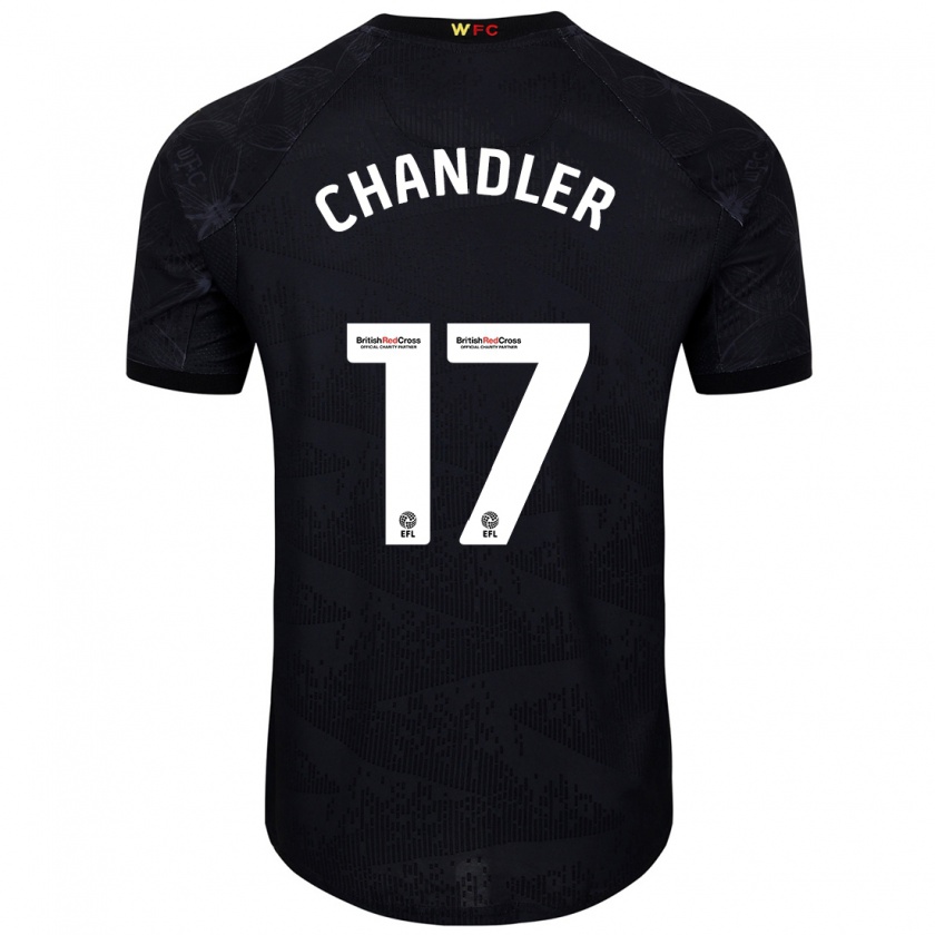 Kandiny Enfant Maillot Megan Chandler #17 Noir Blanc Tenues Extérieur 2024/25 T-Shirt