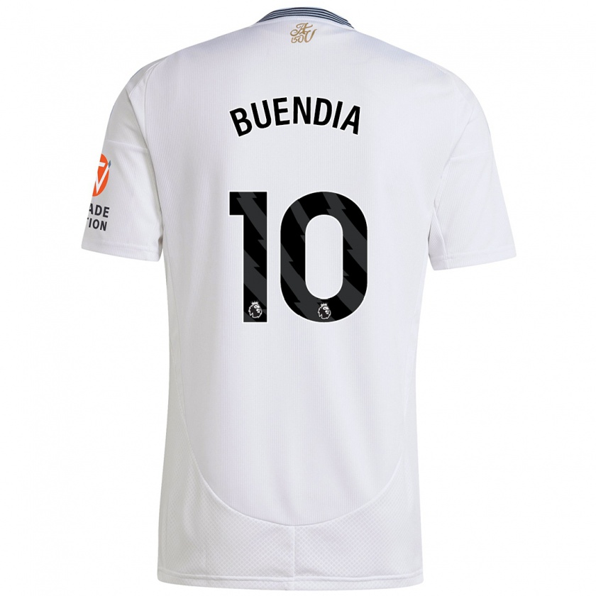 Kandiny Enfant Maillot Emiliano Buendía #10 Blanc Tenues Extérieur 2024/25 T-Shirt