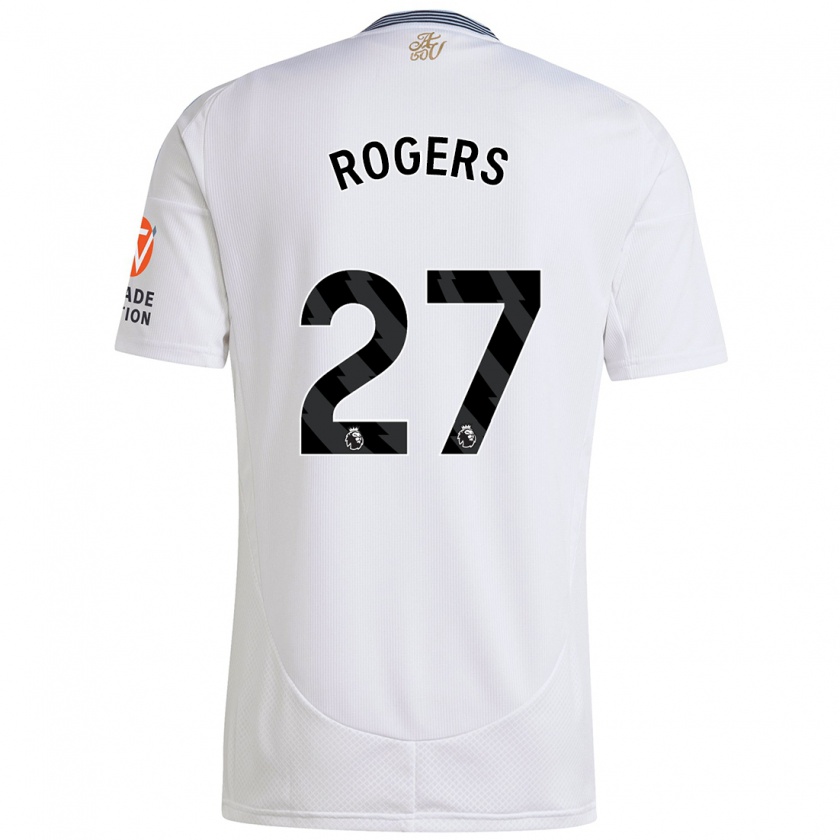 Kandiny Enfant Maillot Morgan Rogers #27 Blanc Tenues Extérieur 2024/25 T-Shirt