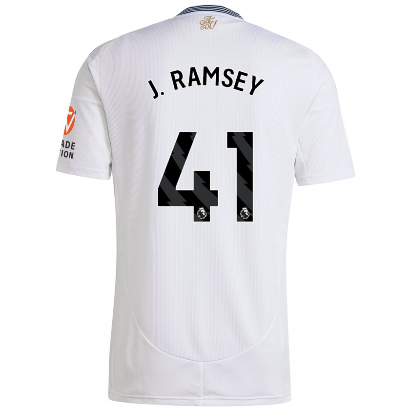 Kandiny Enfant Maillot Jacob Ramsey #41 Blanc Tenues Extérieur 2024/25 T-Shirt