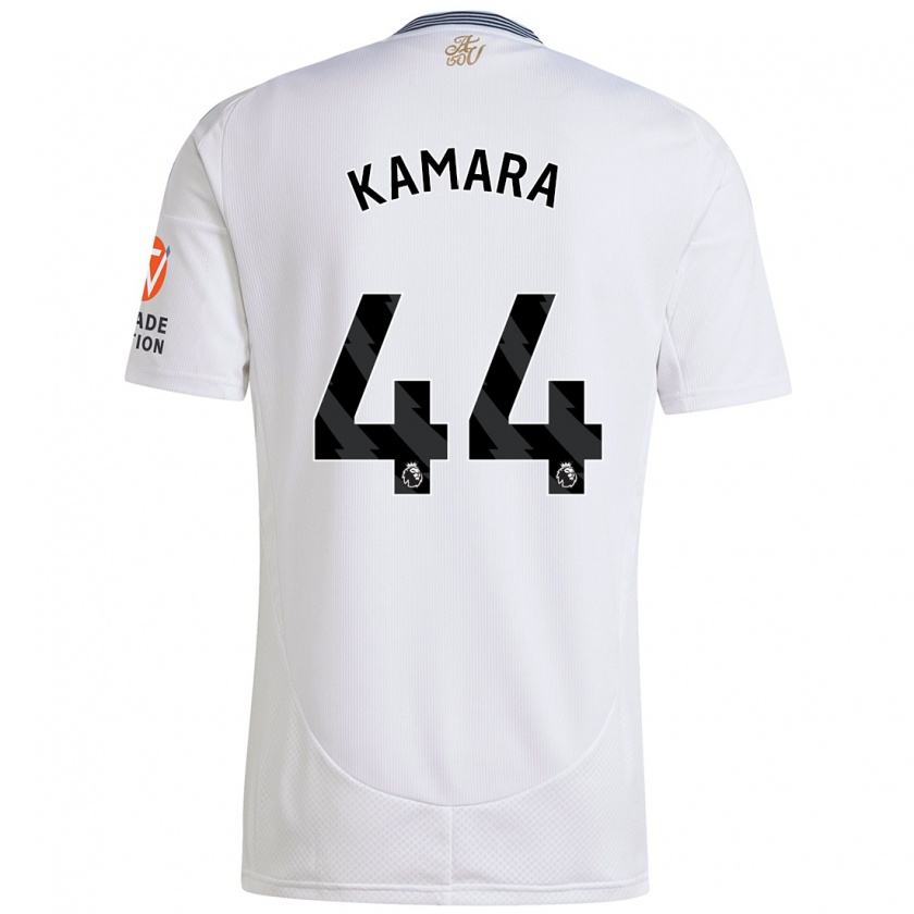 Kandiny Enfant Maillot Boubacar Kamara #44 Blanc Tenues Extérieur 2024/25 T-Shirt