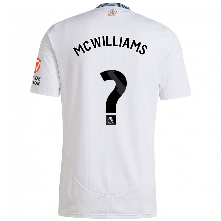 Kandiny Enfant Maillot Ashton Mcwilliams #0 Blanc Tenues Extérieur 2024/25 T-Shirt