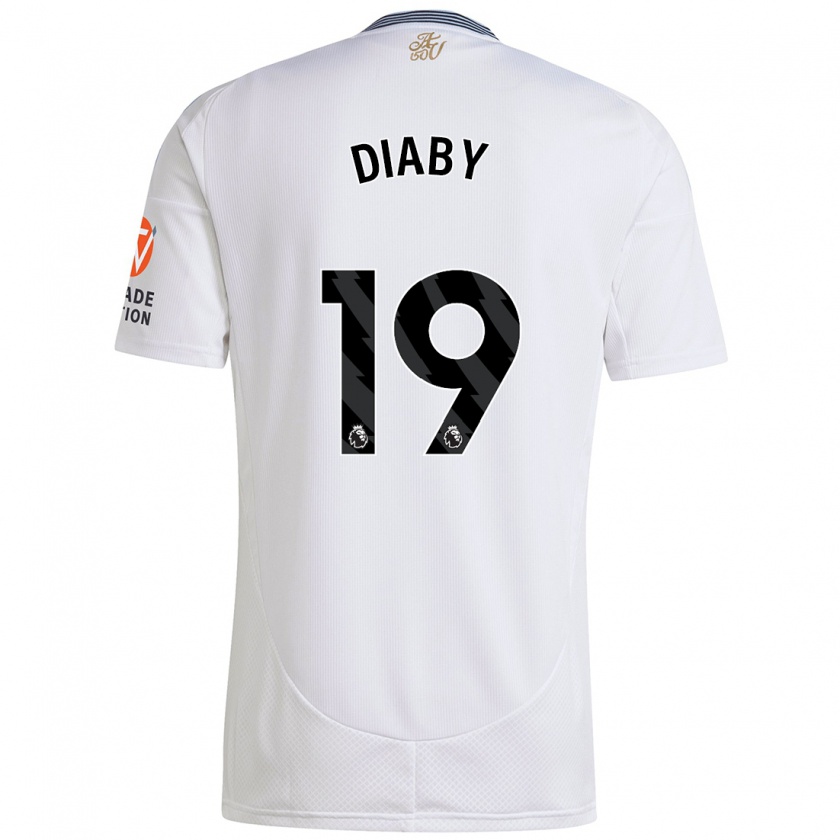 Kandiny Enfant Maillot Moussa Diaby #19 Blanc Tenues Extérieur 2024/25 T-Shirt