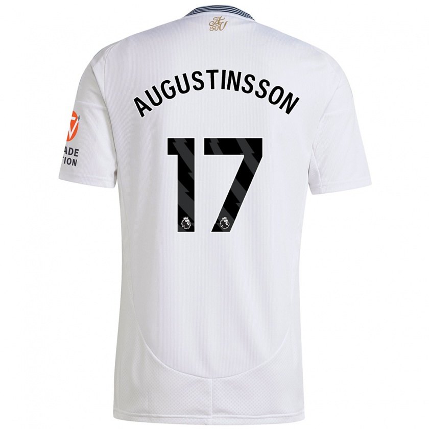 Kandiny Enfant Maillot Ludwig Augustinsson #17 Blanc Tenues Extérieur 2024/25 T-Shirt