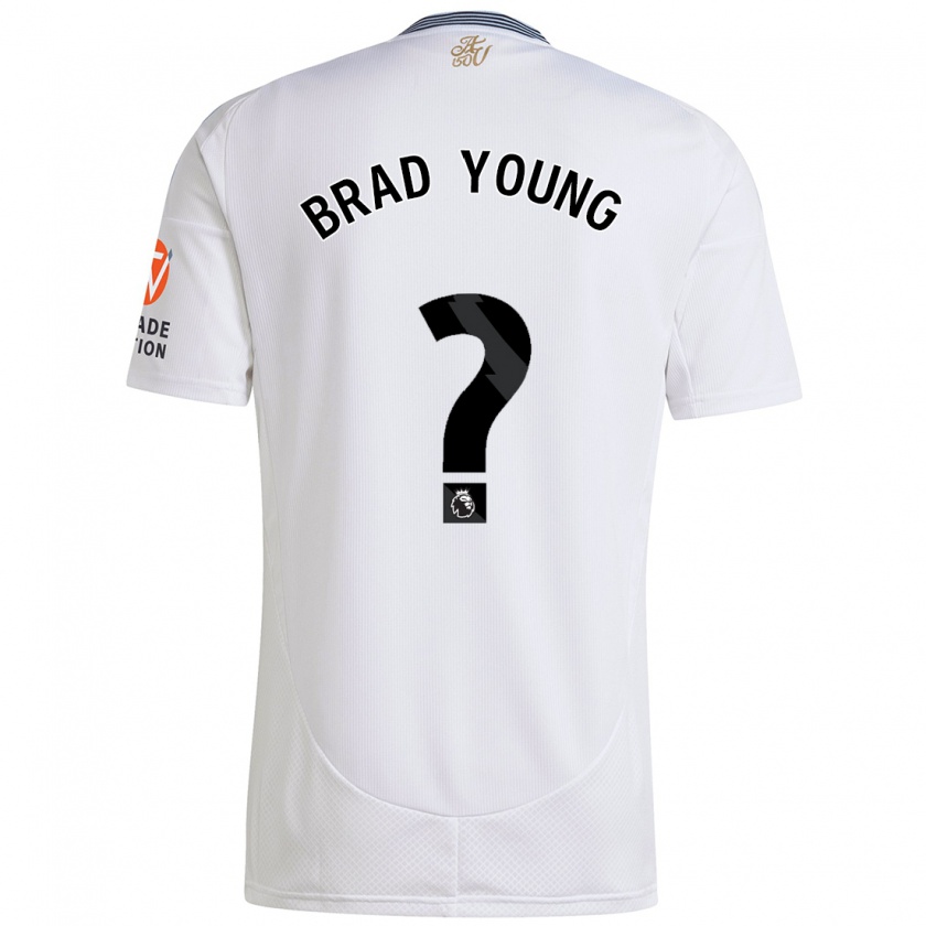 Kandiny Enfant Maillot Brad Young #0 Blanc Tenues Extérieur 2024/25 T-Shirt