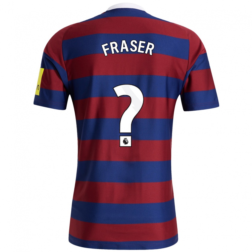 Kandiny Enfant Maillot Ryan Fraser #0 Bordeaux Bleu Marine Tenues Extérieur 2024/25 T-Shirt