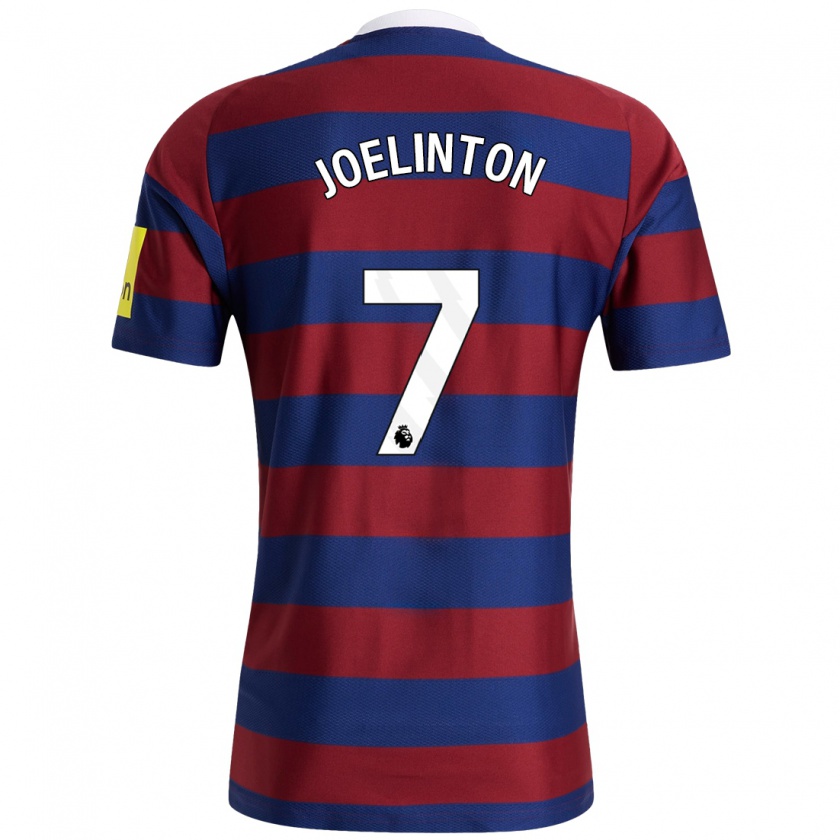 Kandiny Enfant Maillot Joelinton #7 Bordeaux Bleu Marine Tenues Extérieur 2024/25 T-Shirt