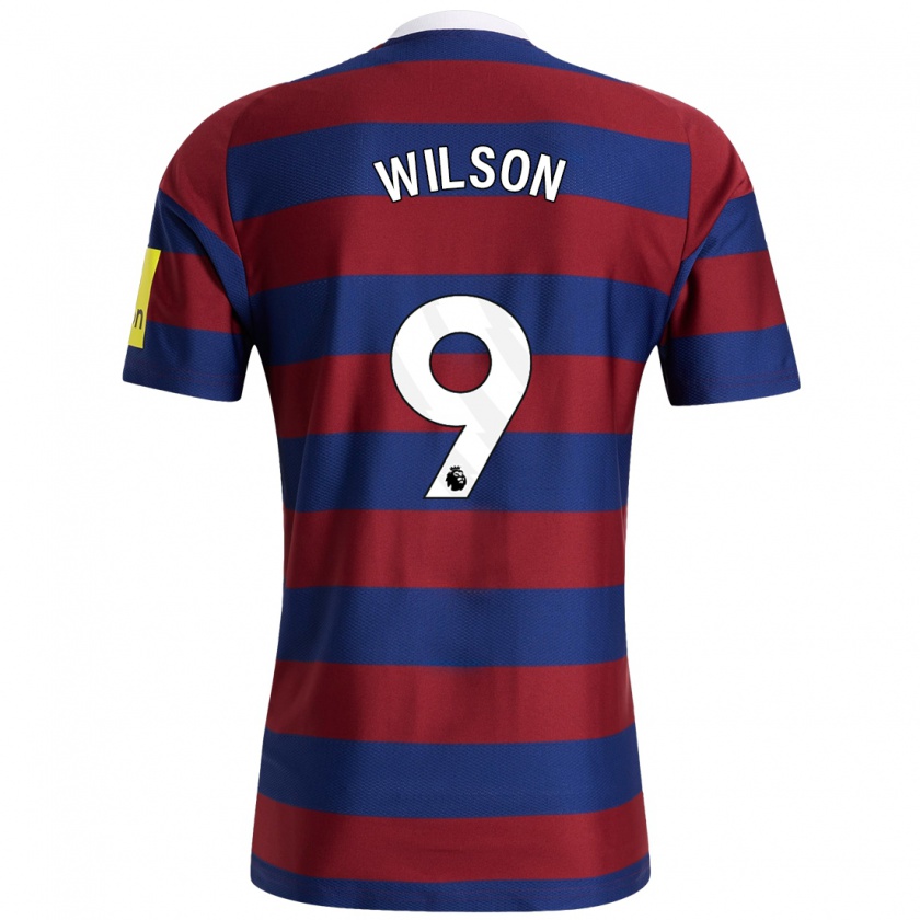 Kandiny Enfant Maillot Callum Wilson #9 Bordeaux Bleu Marine Tenues Extérieur 2024/25 T-Shirt