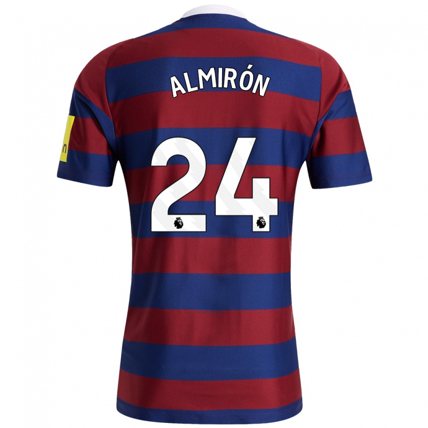 Kandiny Enfant Maillot Miguel Almirón #24 Bordeaux Bleu Marine Tenues Extérieur 2024/25 T-Shirt