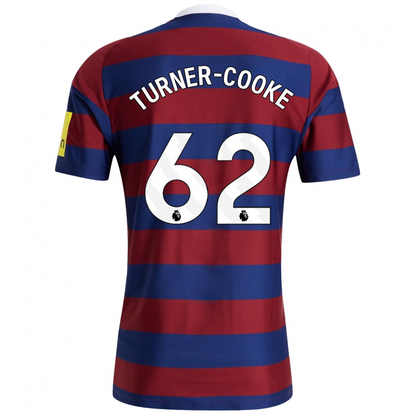 Kandiny Enfant Maillot Jay Turner-Cooke #62 Bordeaux Bleu Marine Tenues Extérieur 2024/25 T-Shirt