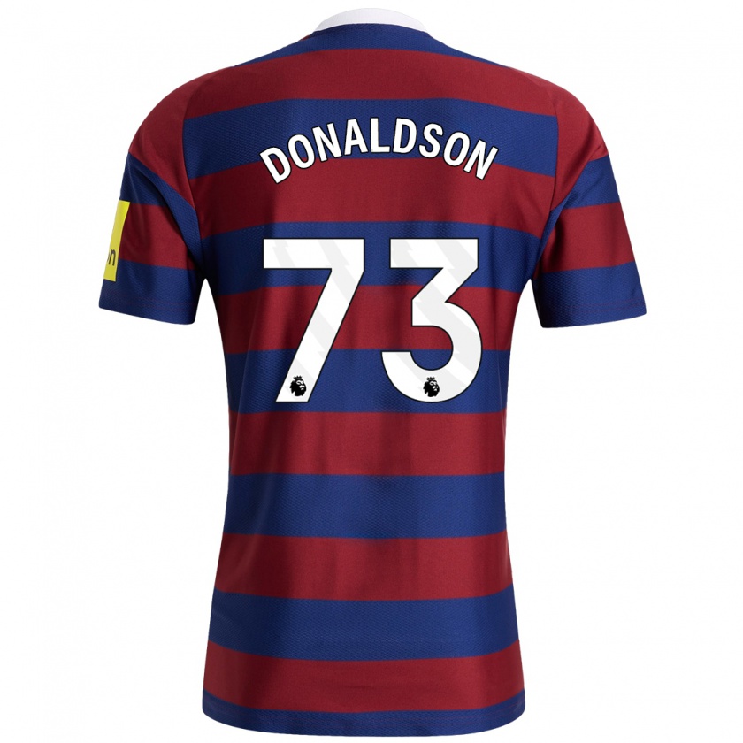 Kandiny Enfant Maillot Josh Donaldson #73 Bordeaux Bleu Marine Tenues Extérieur 2024/25 T-Shirt