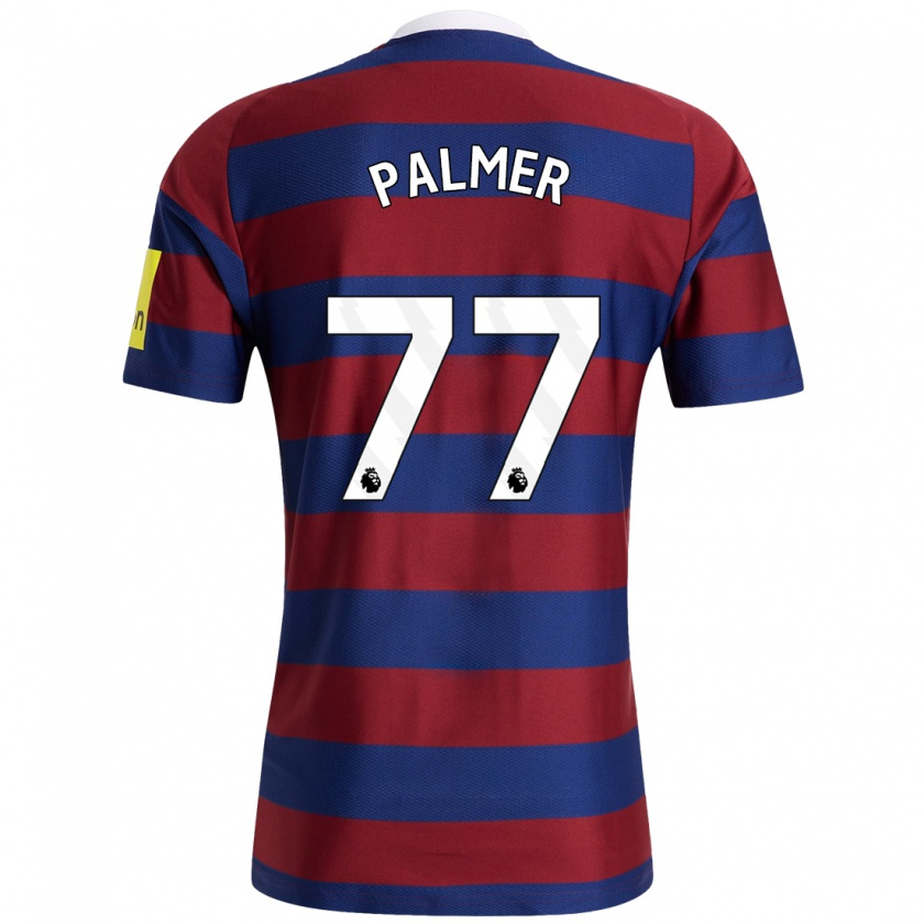 Kandiny Enfant Maillot Darren Palmer #77 Bordeaux Bleu Marine Tenues Extérieur 2024/25 T-Shirt