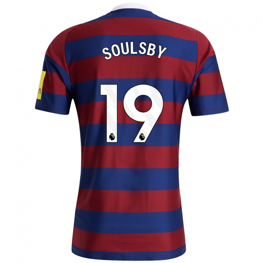 Kandiny Enfant Maillot Anna Soulsby #19 Bordeaux Bleu Marine Tenues Extérieur 2024/25 T-Shirt