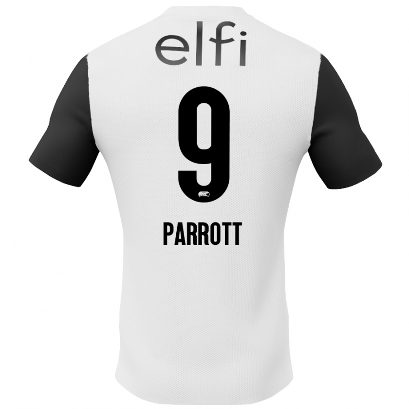 Kandiny Enfant Maillot Troy Parrott #9 Blanc Noir Tenues Extérieur 2024/25 T-Shirt