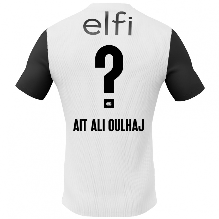 Kandiny Enfant Maillot Adam Ait Ali Oulhaj #0 Blanc Noir Tenues Extérieur 2024/25 T-Shirt